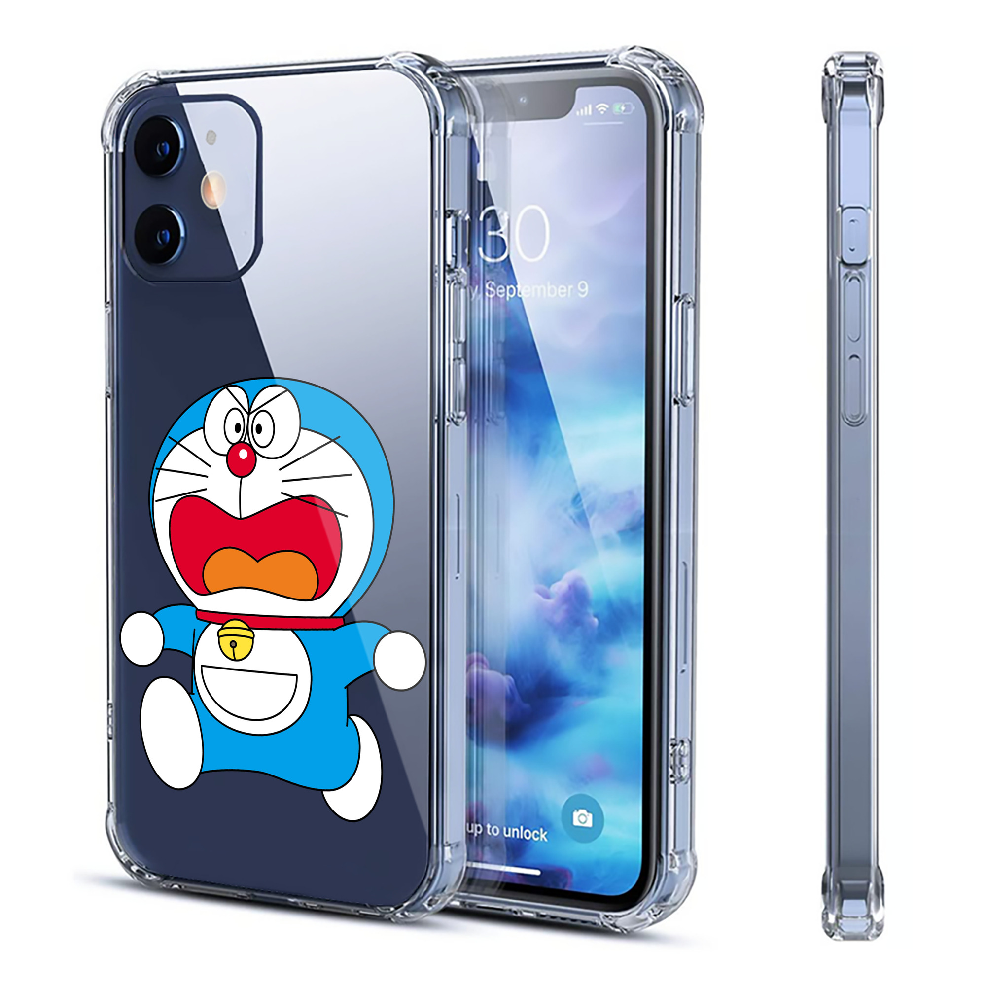 （画像用） ドラえもん Doraemon 【iPhone 12シリーズ対応】透明スマホケース（クリアソフトケース）